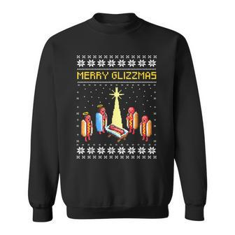 Merry Glizzmas Tacky Christmas Sweater Pajamas Sweatshirt | Mazezy