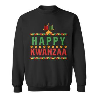 Merry Happy Kwanzaa Christmas African American Holiday Sweatshirt | Mazezy CA