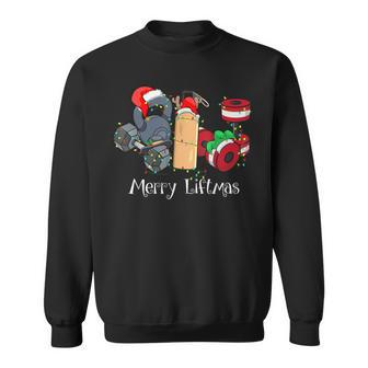 Merry Liftmas Christmas Gym Workout Kettlebell Weightlifting Sweatshirt - Monsterry