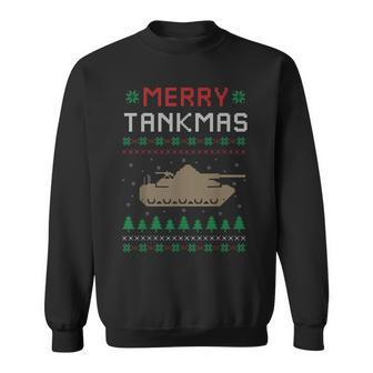 Merry Tankmas Battle Tank Military Ugly Christmas Sweater Sweatshirt - Monsterry