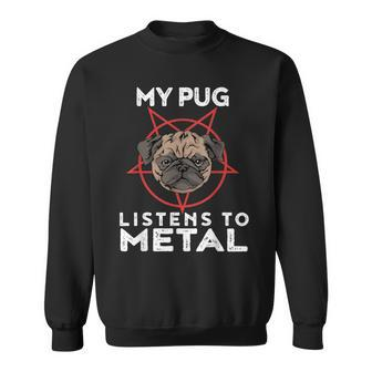 Metal Pug Goth And Heavy Metal Animal Sweatshirt - Monsterry DE