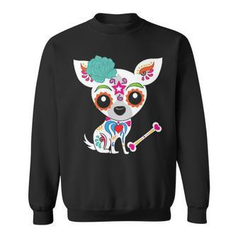 Mexican Sugar Skull Chihuahua Sweatshirt | Mazezy