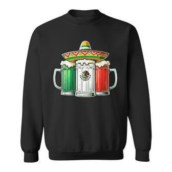 Mexico Beer Mexican Flag Sombrero Hat Cinco De Mayo Sweatshirt | Mazezy UK