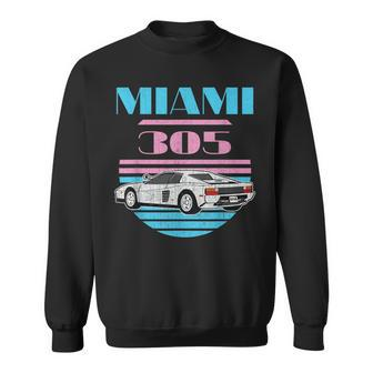 Miami 305 Vintage Florida City Beach 80S Boys Sweatshirt - Monsterry