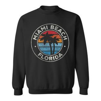 Miami Beach Florida Fl Vintage Graphic Retro 70S Sweatshirt - Monsterry AU