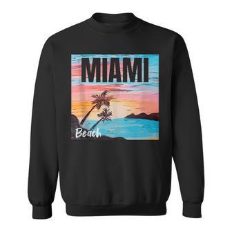 Miami Beach Florida Miami Palm Trees Sweatshirt - Monsterry