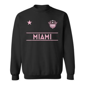 Miami Pink Palm er Badge Sweatshirt | Mazezy