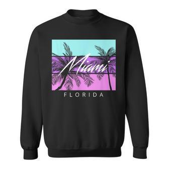 Miami Souvenir Vintage 80S Vaporwave South Beach Florida Sweatshirt - Monsterry DE
