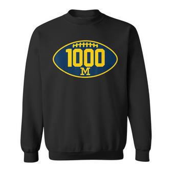 Michigan 1000 Wins Michigan Lovers Reach 1000Th Wins Sweatshirt - Thegiftio UK