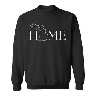 Michigan Is My Home Michigander Mitten Novelty Sweatshirt | Mazezy DE