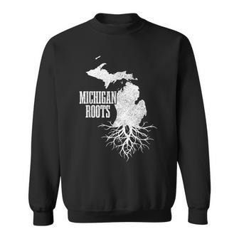 Michigan Roots Vintage Pride State Map Sweatshirt - Monsterry DE