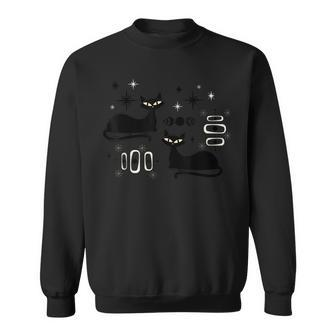 Midcentury Mid Century Cat Retro Atomic Age Space Modern Sweatshirt - Seseable