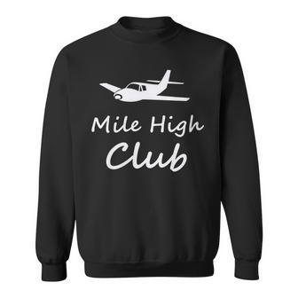 Mile High Airplane Private Jet Club Sweatshirt - Monsterry