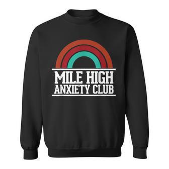 Mile High Anxiety Club Anxious Flying Pilot Sweatshirt - Monsterry