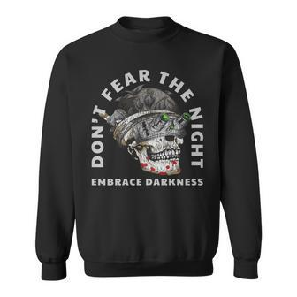 Military Tactical Skull Night Vision Embrace Darkness Sweatshirt - Monsterry