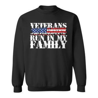 Military Veterans Run In My Family Running Sweatshirt - Monsterry