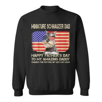 Miniature Schnauzer Dad Happy Fathers Day To My Amazing Sweatshirt - Thegiftio UK