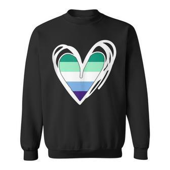 Mlm Flag With Cute Heart Man Loving Man Gay Subtle Mlm Pride Sweatshirt - Monsterry UK
