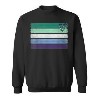 Mlm Flag With Heart Man Loving Man Gay Vincian Mlm Pride Sweatshirt - Monsterry AU