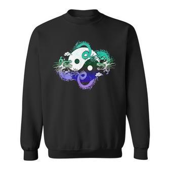 Mlm Yin Yang Dragon Gay Male Flag Lgbt Mlm Flag Mlm Pride Sweatshirt - Monsterry DE