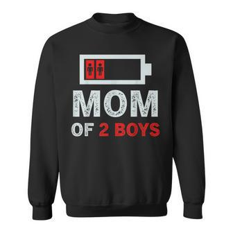 Mom Of 2 Boys From Son Birthday Women Sweatshirt | Mazezy