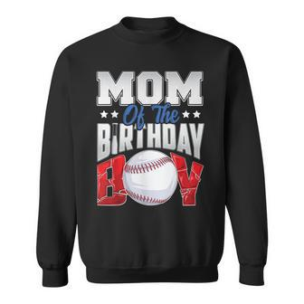 Mom Baseball Birthday Boy Family Baller B-Day Party Sweatshirt - Thegiftio UK
