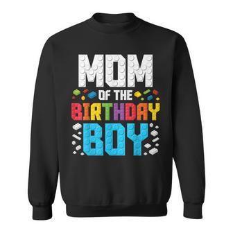 Mom Of The Birthday Boy Master Builder Building Blocks Sweatshirt - Monsterry