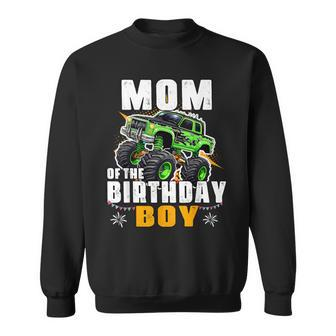 Mom Of The Birthday Boy Monster Truck Birthday Family Sweatshirt | Mazezy UK