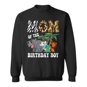 Mom Of The Birthday Boy Zoo Bday Safari Celebration Sweatshirt - Monsterry DE