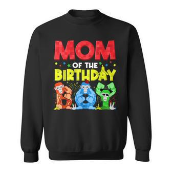 Mom And Dad Birthday Boy Gorilla Game Family Matching Sweatshirt - Seseable