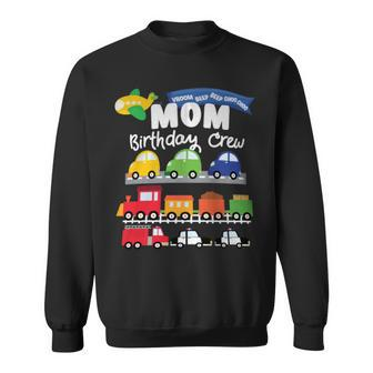 Mom Transportation Birthday Airplane Cars Fire Truck Train Sweatshirt - Monsterry DE