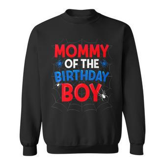 Mommy Of The Birthday Boy Costume Birthday Party Spider Web Sweatshirt | Mazezy UK