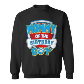 Mommy Of The Birthday Boy Dog Paw Family Matching Sweatshirt | Mazezy UK