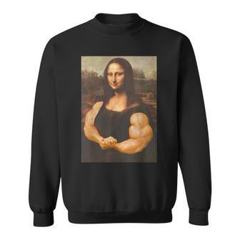 Mona Lisa Bodybuilding Muscle Gym Workout Outfits Sweatshirt - Thegiftio UK