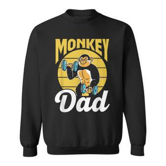 Monkey Dad Animal Monkeys Saying Lover Father Daddy Papa Sweatshirt - Monsterry DE