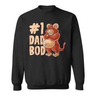 Monkey Dad Best Dad Bod Daddy Chimpanzee Ape Father's Day Sweatshirt - Monsterry CA