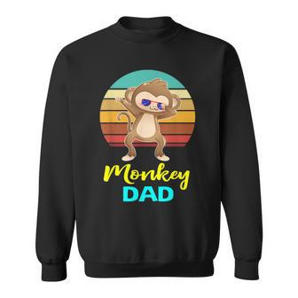 Monkey Dad Lovers Daddy Fathers Sweatshirt - Monsterry