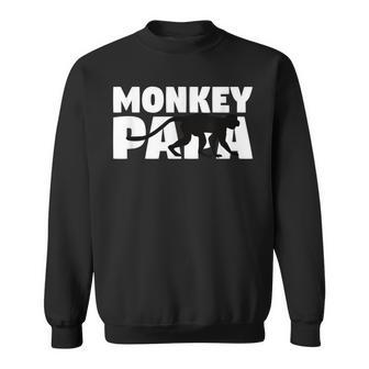 Monkey Papa For Monkey Lover Animal Father Monkey Dad Sweatshirt - Monsterry