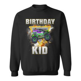 Monster Truck Birthday Kid Monster Truck Are My Jam Lovers Sweatshirt | Mazezy