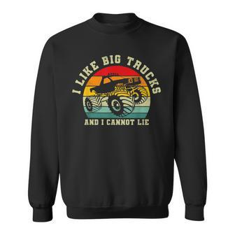 Monster Truck Dad Retro Cannot Lie Vintage Monster Truck Sweatshirt - Monsterry