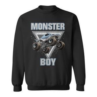 Monster Truck Are My Jam Monster Truck Boy Sweatshirt - Monsterry DE