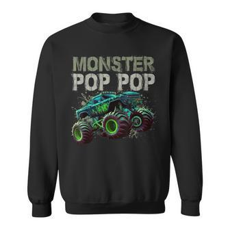 Monster Truck Pop Pop Family Matching Monster Truck Lovers Sweatshirt - Monsterry