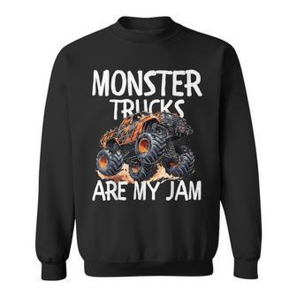 Monster Trucks Are My Jam Vintage Retro Monster Truck Sweatshirt - Monsterry