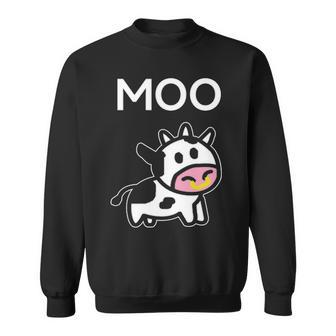 Moo Cow Farmer Cow For Adults Kids Boys And Girls Sweatshirt | Mazezy