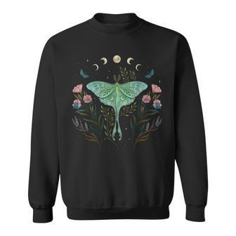 Moon Phases Luna Moth Insect Lover Cottagecore Aesthetic Sweatshirt | Mazezy DE