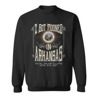 I Got Mooned In Arkansas Total Solar Eclipse 2024 Sweatshirt - Thegiftio UK