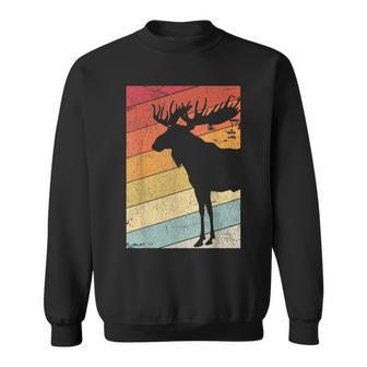 Moose Retro Style Elk Sweatshirt - Seseable