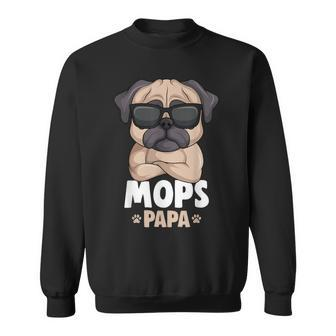 Mops Papa Lustiges Sweatshirt, Pug mit Sonnenbrillen für Hundeliebhaber - Seseable