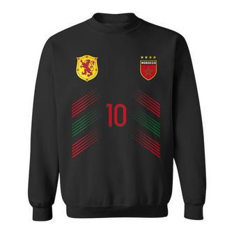 Morocco Soccer Fans Jersey Moroccan Flag Football Sweatshirt - Thegiftio UK