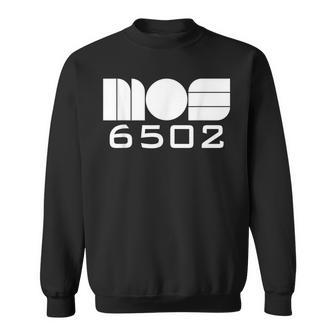 Mos 6502 Cpu Retro Gaming Gamer White Text Sweatshirt | Seseable UK